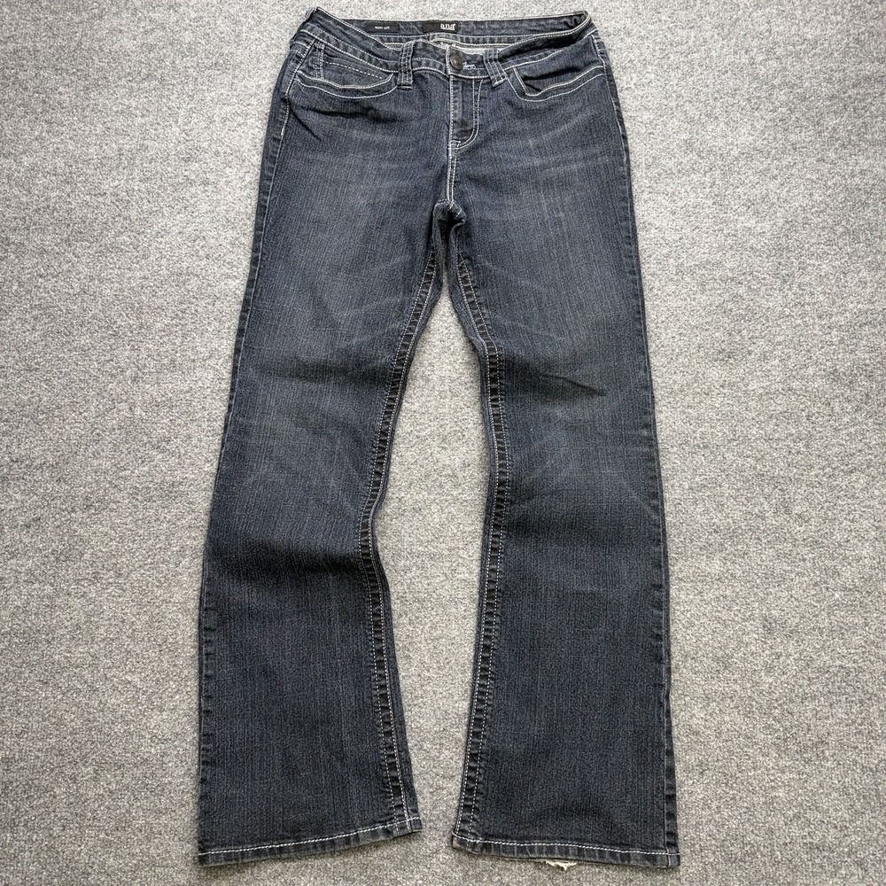 A.N.A‎ Bootcut Jeans Y2K Womens Size 10 Dark Wash Embroidery Buttons